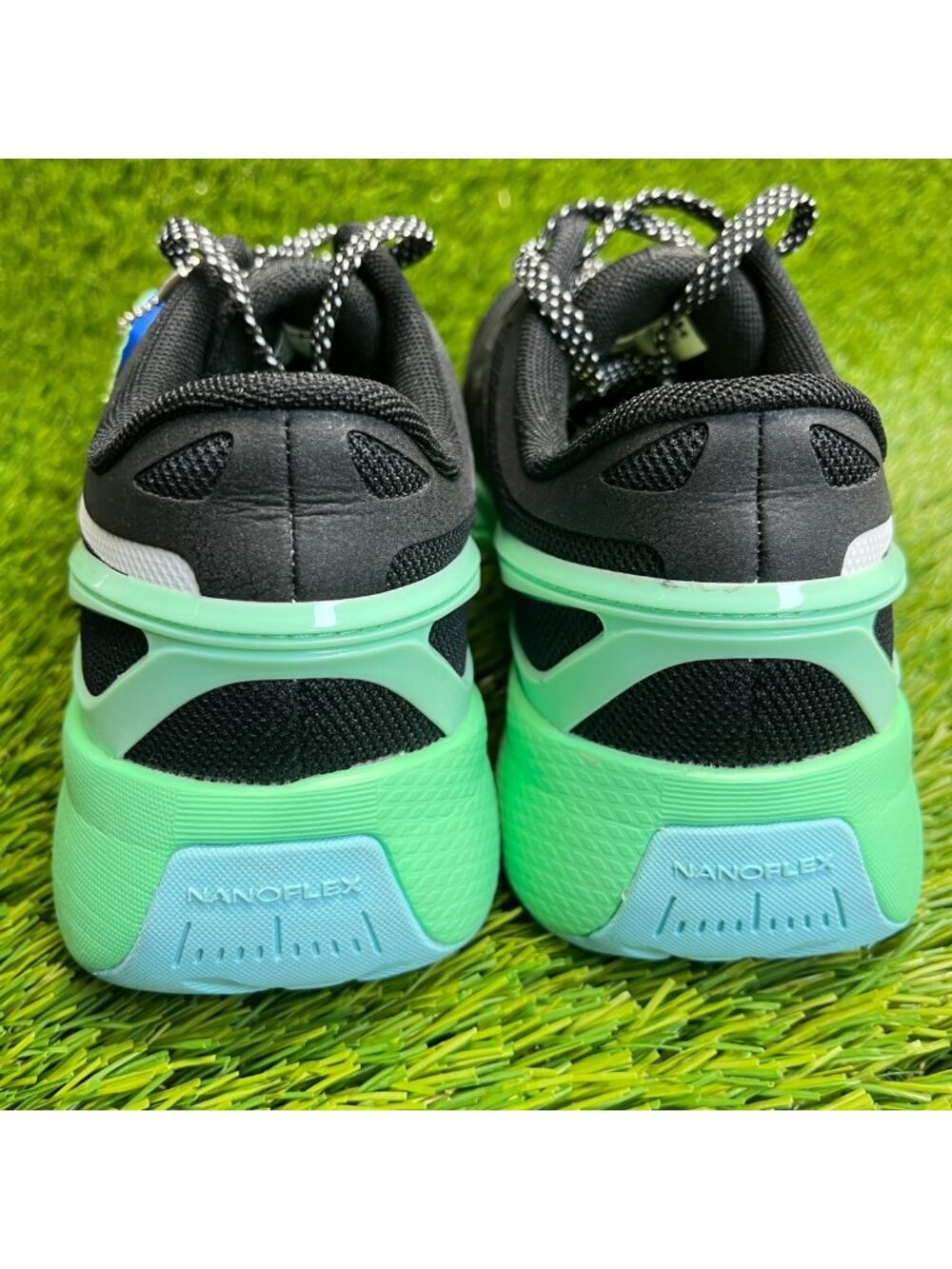 Reebok Nanoflex TR Womens Size 6.5 Black Green Composite Toe Safety Work Shoes - Picture 6 of 10